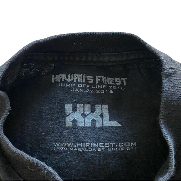 HAWAII’S FINEST “Jump Off Line 2016” Red & Black Logo Tee Shirt Men 2XL XXL - Picture 5 of 6